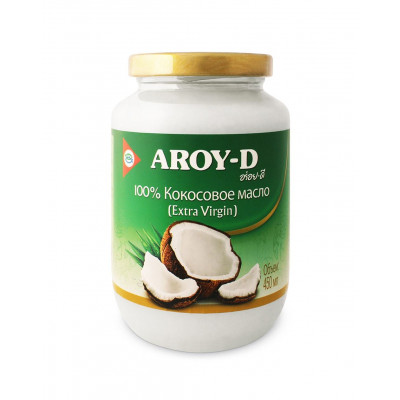 Кокосовое масло Aroy-D Extra Virgin стекло 450 мл Индонезия Кокосовое масло Aroy-D Extra Virgin стекло 450 мл Индонезия