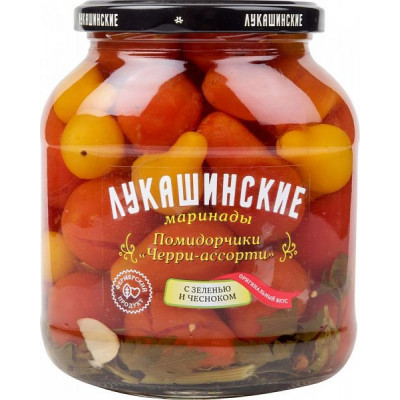 Помидорчики Лукашинские Черри маринованные цветные 670гр. Продаётся упаковками 6-банок. Помидорчики Лукашинские Черри маринованные цветные 670гр. Продаётся упаковками 6-банок.